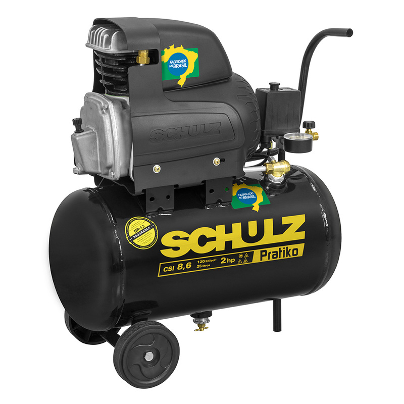 Motocompressor de Ar CSI 8,6 25 Litros Pratiko SCHULZ